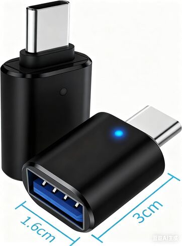 5 عبوات USB من النوع C OTG مع محول USB C إلى USB 3.0 ومصباح LED ومحول USB C لهواتف Android وأجهزة الكمبيوتر المحمولة من النوع C والمزيد in Kuwait