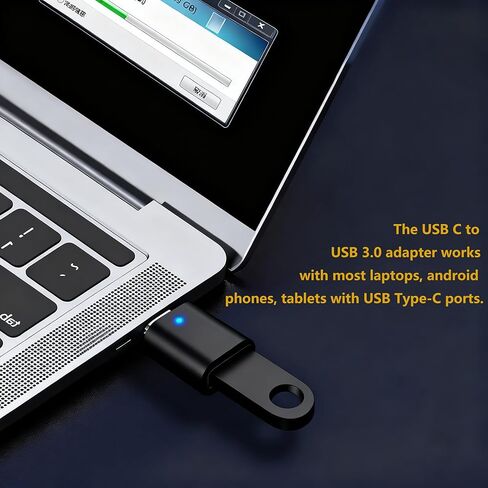 5 عبوات USB من النوع C OTG مع محول USB C إلى USB 3.0 ومصباح LED ومحول USB C لهواتف Android وأجهزة الكمبيوتر المحمولة من النوع C والمزيد in Kuwait