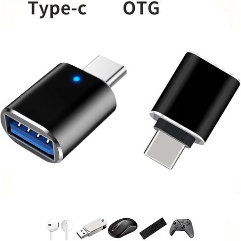5 عبوات USB من النوع C OTG مع محول USB C إلى USB 3.0 ومصباح LED ومحول USB C لهواتف Android وأجهزة الكمبيوتر المحمولة من النوع C والمزيد in Kuwait