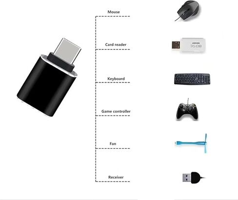 5 عبوات USB من النوع C OTG مع محول USB C إلى USB 3.0 ومصباح LED ومحول USB C لهواتف Android وأجهزة الكمبيوتر المحمولة من النوع C والمزيد in Kuwait