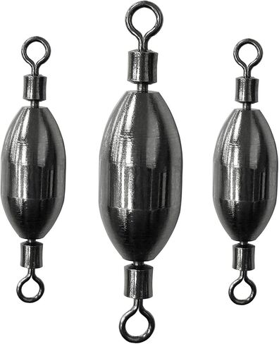 AMYSPORTS Saltwater Fishing Weights Swivel Bullet Sinkers Fishing Weight Brass Fishing Weights Freshwater Bass Sinker Weight with Swivel Rolling in Saudi Arabia