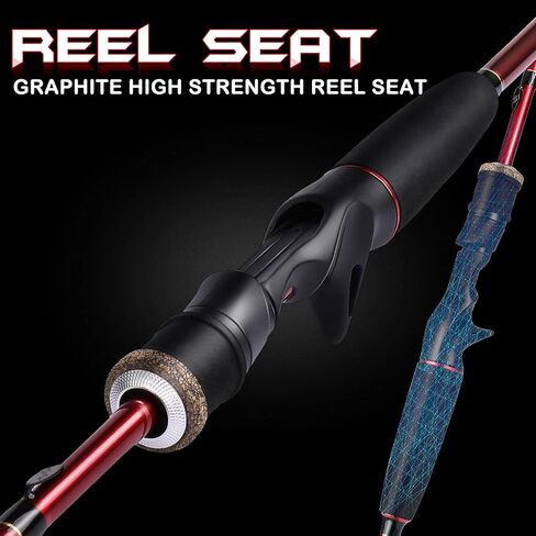 Sougayilang Fishing Rod, 2Pc Casting Rod Spinning Rod for Freshwater Tournament Quality Fishing Pole with 2 Tips for Bass in Saudi Arabia