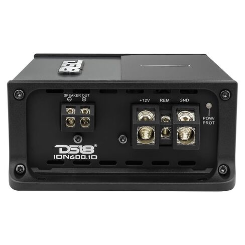 DS18 ION600.1D مضخم صوت أحادي القناة قوي ومدمج ذو نطاق كامل 600 وات RMS فئة D - مضخم صوت سيارة رقمي صغير ذو قناة واحدة - يتضمن التحكم في مستوى مضخم الصوت عن بعد (متجدد) in Saudi Arabia