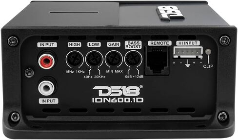 DS18 ION600.1D مضخم صوت أحادي القناة قوي ومدمج ذو نطاق كامل 600 وات RMS فئة D - مضخم صوت سيارة رقمي صغير ذو قناة واحدة - يتضمن التحكم في مستوى مضخم الصوت عن بعد (متجدد) in Saudi Arabia