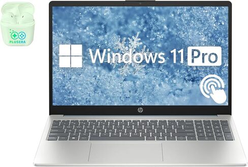 كمبيوتر محمول HP للأعمال والطلاب بشاشة لمس FHD مقاس 15.6 بوصة، وذاكرة وصول عشوائي 32 جيجابايت و1 تيرابايت SSD، ومعالج Intel Core i3 ثماني النوى، ونظام التشغيل Windows 11 Pro مع Microsoft Office Home & Business، وسماعات PLUSERA، وضوء القمر الأزرق in Saudi Arabia