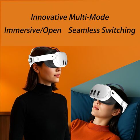 حزام رأس قابل للتعديل متوافق مع Meta Quest 3 / Quest 3S/ Quest 3S Xbox Edition - ملحق VR خفيف الوزن لتخفيف الضغط بشكل مريح، تصميم مسامي وصديق للاتكاء، أسود in Kuwait