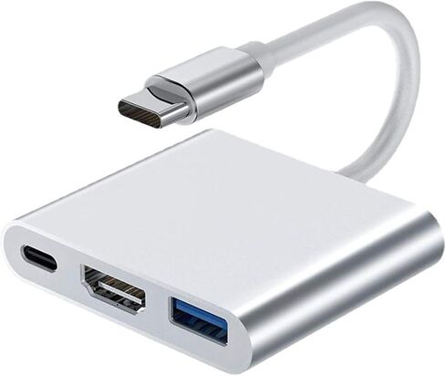 محور USB C، محول 4K USB C إلى HDMI مع 100W PD وUSBA 3.0 منفذ HDMI إلى USBC Dongle محول AV رقمي متعدد المنافذ لأجهزة MacBook Pro/Air، iPad، الأجهزة اللوحية، التبديل، التلفزيون، الشاشة in Saudi Arabia