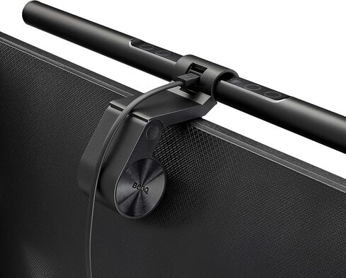 BenQ ScreenBar LED Monitor Light Bar - Auto-dimming, Adjustable Brightness and Color Temperature, No Screen Glare, Space-Saving, Eye-Care USB Monitor Lamp, Black in Saudi Arabia