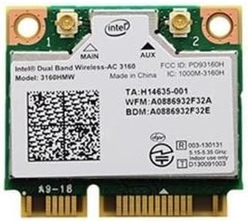 Intel 3160.HMWWB.R WiFi Wireless-AC 3160 Dual Band 1x1 AC+ Bluetooth HMC Brown Box White Box (Intel3160.HMWWB.R) in Saudi Arabia