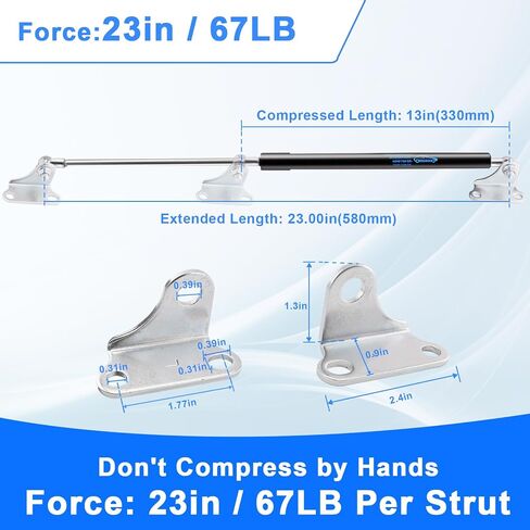 20in 150LB Gas Struts for Heavy Lid with L Mounting Bracket Gas Shocks Lift Lid Gas Cylinder for Cabinets Tool Box Camper RV Heavy-Duty Floor Hatch Trap Door 2Pcs(Support Weight 128-165lb) in Saudi Arabia