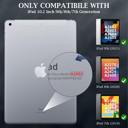 لجهاز iPad (A16) الجيل الحادي عشر/العاشر 11/10.9 بوصة 2025/2022 حافظة iPad الجيل العاشر مع حامل أقلام، غطاء عالي التحمل مقاوم للصدمات لجهاز iPad 11th/10th Gen، أسود أزرق in Saudi Arabia