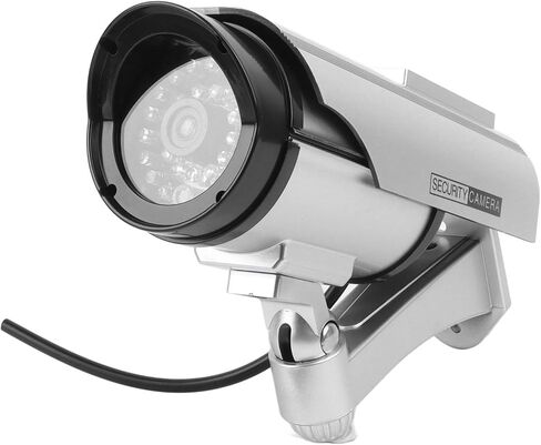 Pilipane Fake Surveillance Camera Solar Powered Dummy Security Camera with LED Flashing Light High Simulation Anti Theft Function for Home Business Office ABS Material in Saudi Arabia