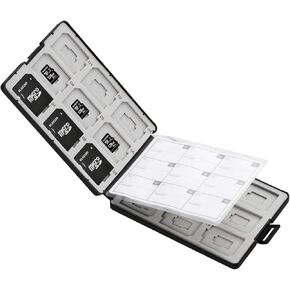 Elecom CMC-SDCPP36BK Memory Card Case, SD Case, Plastic, Holds 18 SD + 18 Micro SDS, Black in Kuwait