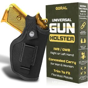 IWB/OWB Gun Holster for Men&Women, 9mm Gun Holsters for Pistols, 380 Concealed Carry Pistol Holster for Glock, S&W M&P Shield, Sig and Similar Handguns, Fits Most Brands in Saudi Arabia