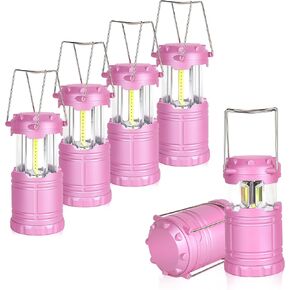 فوانيس التخييم الوردية LED الصغيرة المكونة من قطعتين، مصابيح التخييم المحمولة، مصابيح يمكن التعامل معها في الهواء الطلق، مصابيح الطوارئ الأساسية لانقطاع التيار الكهربائي، المشي لمسافات طويلة، الإعصار in Kuwait