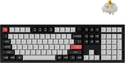 Keychron Q6 HE QMK Wireless 2.4 GHz Custom Keyboard, Rapid Trigger Bluetooth 100% Full-size with Hall Effect Gateron Double-Rail Magnetic Switches PBT Keycaps Aluminum Compatible for Mac Windows Linux in Kuwait