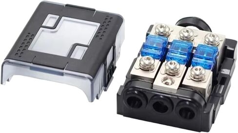 3AFS10 12V 24V 3 Way 1 in 3 Out Dustproof AFS ANS 60A Blade Automotive Panel Mount Auto Car Fuse Holder in Saudi Arabia