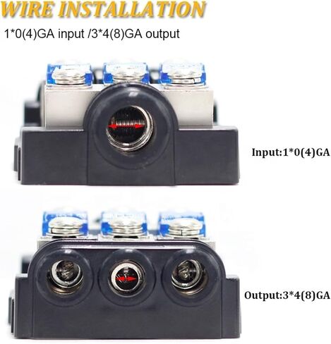 3AFS10 12V 24V 3 Way 1 in 3 Out Dustproof AFS ANS 60A Blade Automotive Panel Mount Auto Car Fuse Holder in Saudi Arabia