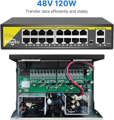 8/16-port 48V POE Switch 2 uplink 10/100Mbps 802.3af/at(16 Ports POE) in Saudi Arabia