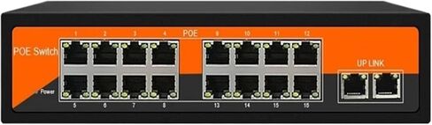 48V 8/16-port POE Switch Ethernet 10/100Mbps 802.3af/at(16 Ports PoE) in Saudi Arabia
