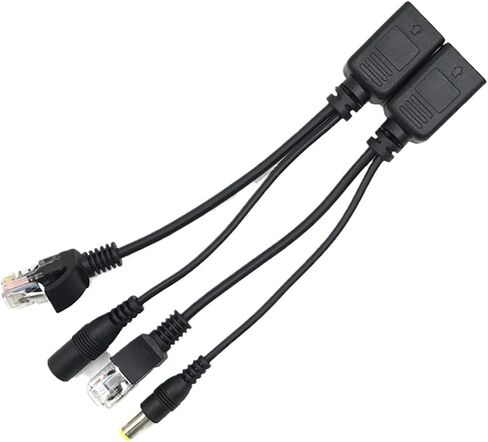 كابل POE الطاقة السلبية عبر كابل محول إيثرنت الفاصل RJ45 12-48 فولت (زوج واحد من كابل WhitePOE) in Saudi Arabia