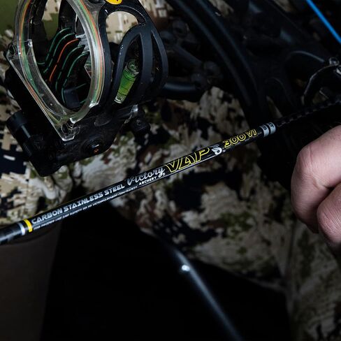 Victory Archery VAP SS 0.166" 200/250/300/350/400 Spine Micro Diameter Carbon Hunting Arrow Vane Fletched 6 Pack in Kuwait