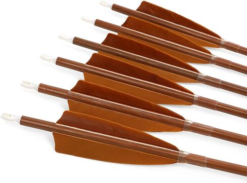 wolfman 30" Archery Carbon Arrows Spine 500 600 Hunting Arrows with 4" Turkey Feather Targeting Arrows for Compound & Recurve &Traditional Bow 6/12pcs in Kuwait