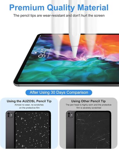 نصائح بديلة لقلم Apple Pencil، نصائح قلم Apple المطورة لقلم Apple Pencil Pro/ الجيل الثاني/ الجيل الأول/USB C، نصائح قلم iPad مع حقيبة تخزين، مجموعة iPencil Nib، ملحقات طرف قلم IPad Pro (وردي) in Kuwait