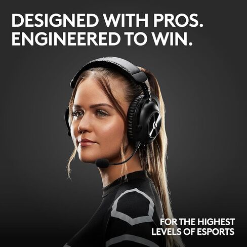 سماعة الألعاب اللاسلكية Logitech G PRO X 2 Lightspeed: ميكروفون بوم قابل للفصل، محركات جرافين 50 مم، سماعة رأس DTS:X 2.0—7.1 محيطية، بلوتوث/USB/3.5 مم Aux، للكمبيوتر الشخصي، PS5، PS4 - أبيض (متجدد) in Saudi Arabia