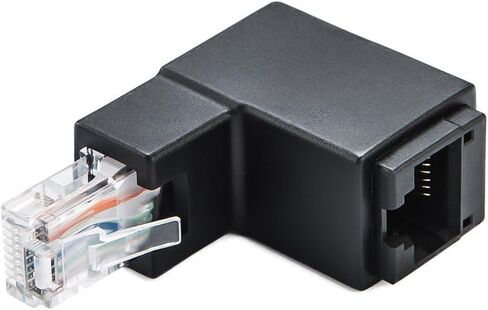 محول إيثرنت بزاوية يمنى - Cat5e/Cat6 RJ45 90° & 270° موصل بزاوية لأعلى/لأسفل (أنثى إلى ذكر) لإعدادات الشبكة الموفرة للمساحة in Saudi Arabia