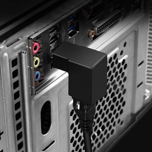 محول إيثرنت بزاوية يمنى - Cat5e/Cat6 RJ45 90° & 270° موصل بزاوية لأعلى/لأسفل (أنثى إلى ذكر) لإعدادات الشبكة الموفرة للمساحة in Saudi Arabia