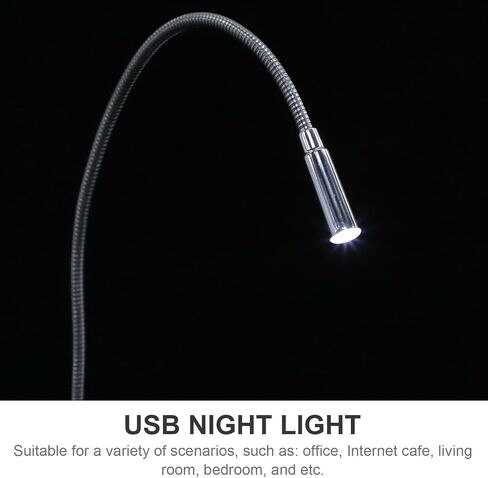 4 قطعة لوحة مفاتيح USB ضوء ليلي مرن معقوفة مصباح كمبيوتر للعناية بالعين مصباح قراءة LED محمول للكمبيوتر المحمول وغرفة النوم والتخييم in Saudi Arabia
