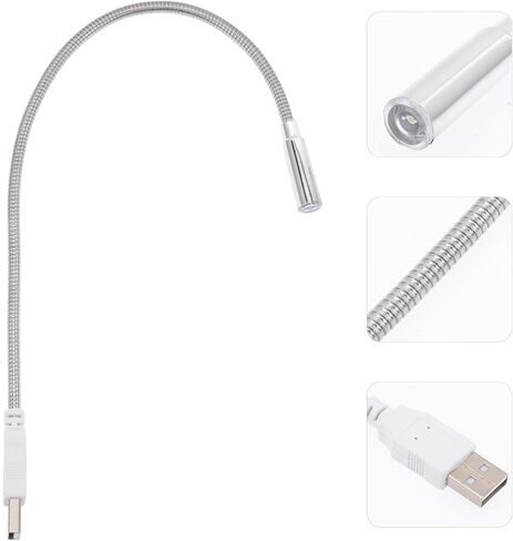 4 قطعة لوحة مفاتيح USB ضوء ليلي مرن معقوفة مصباح كمبيوتر للعناية بالعين مصباح قراءة LED محمول للكمبيوتر المحمول وغرفة النوم والتخييم in Saudi Arabia