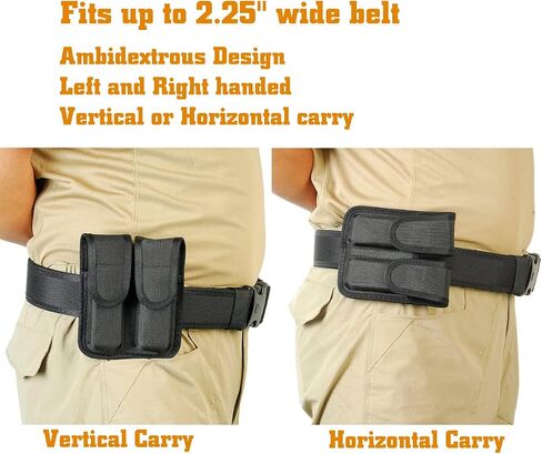 Molded Double Mag Pouch，Tactical Universal Magazine Holder Fits virtually Any 9mm, 40 or .45 Caliber Pistol Mag Single or Double Stack IWB or OWB Mag Pouch in Saudi Arabia
