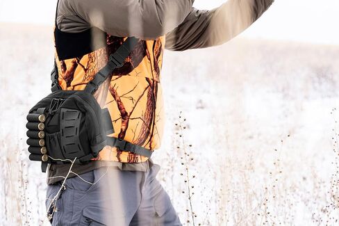 6 Packs 6 Rounds Buttstock Shell Card Holder | 12/20 Ga Side Saddle Shell Carrier for Rifle Shotgun Cartridge | with Molle Utility Pouch Hook and Loop in Saudi Arabia