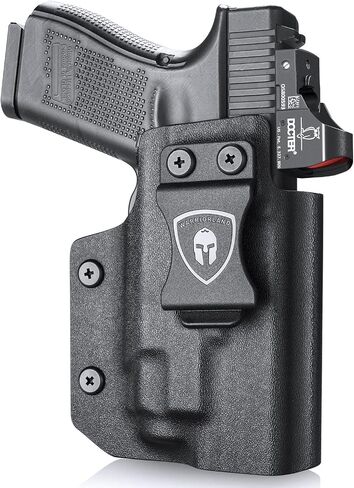 WARRIORLAND IWB Kydex Holster Optic Cut، يناسب Glock 17/19 Gen 3-5 & 23/32 Gen 3-4 & 19X 44 45 مع TLR-7/TLR-7A/TLR-7X/TLR-8 HL-X G، حامل إخفاء حزام الخصر الداخلي، Adj. غير قادر & بوسي انقر فوق الاحتفاظ in Kuwait
