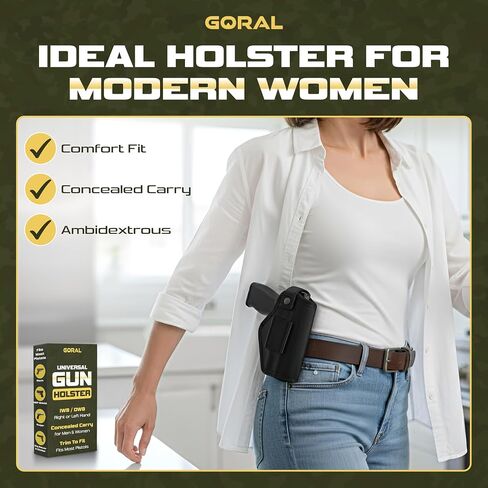 حافظة مسدس IWB/OWB للرجال والنساء، حافظات مسدسات مقاس 9 مم للمسدسات، حافظة مسدس مخفية 380 لغلوك، S&W M&P Shield، Sig والمسدسات المشابهة، تناسب معظم العلامات التجارية in Saudi Arabia