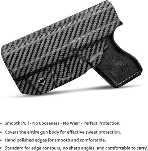 POLE.CRAFT IWB Kydex Holster Fits: Glock 43 / Glock 43X Gen 1 2 3 4 5 Pistol - Inside Waistband Concealed Carry - Cover Mag-Button, Widened Entrance, No Wear, No Jitter in Kuwait