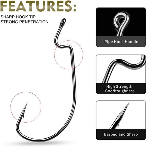 Soft Plastic Worm Bass Fishing Lures, 4"/5" 50/100pcs Plastic Fishing Lure Wacky Worm Rig + 10pcs Grub Baits Hook, Soft Worms Lure Set for Bass (110 Pack) in Kuwait