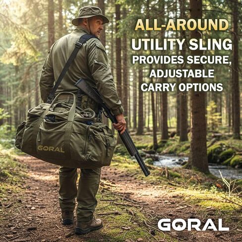 GORAL 2-Point Rifle Sling with Metal Hooks, Gun Sling Padded Shoulder Strap Adjustable Length and 2 Points Secured HK Hooks for Outdoors, Hunting and More in Saudi Arabia