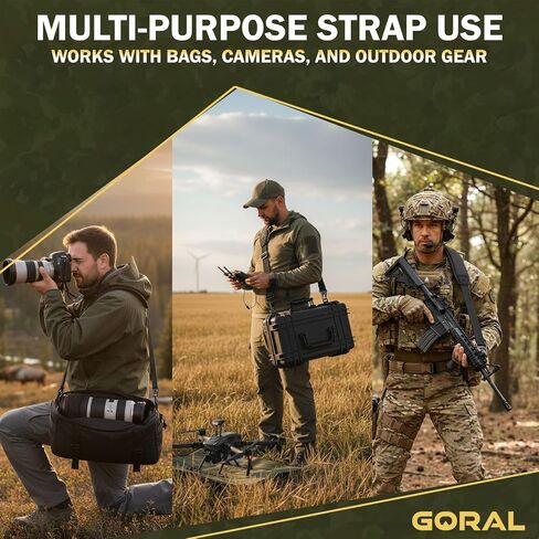 GORAL 2-Point Rifle Sling with Metal Hooks, Gun Sling Padded Shoulder Strap Adjustable Length and 2 Points Secured HK Hooks for Outdoors, Hunting and More in Saudi Arabia