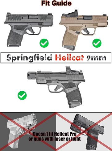 حافظة Hellcat لـ Springfield Hellcat مقاس 9 مم، حافظة مجداف OWB، حزام خصر خارجي، غير قابلة للتعديل، تحرير سريع - اليد اليمنى in Kuwait