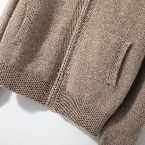 Women's Cashmere and Wool Blend Casual Knit Long Sleeve Thickening Type Hoodie Sweater in Saudi Arabia