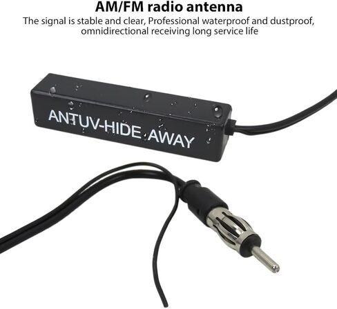 Waterproof Car Hidden Amplified Antenna Kit 12V Peel and Stick Covering All AM/FM Broadcast Radio in Saudi Arabia