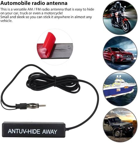 Waterproof Car Hidden Amplified Antenna Kit 12V Peel and Stick Covering All AM/FM Broadcast Radio in Saudi Arabia