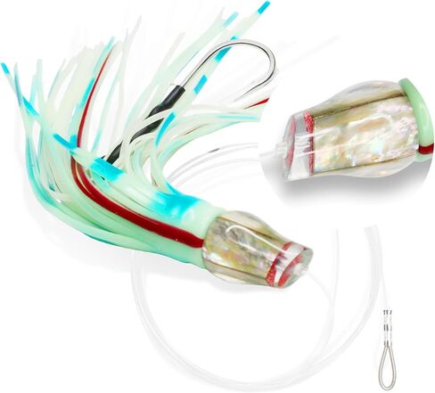 VIKETECH 9’’ 4oz Resin Saltwater Fishing Trolling Lure for Tuna Mahi Mahi Marlin Wahoo Sailfish Dolphin Lures Deep Sea Offshore Big Game Included Mesh Bag in Saudi Arabia