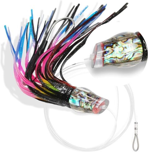 VIKETECH 9’’ 4oz Resin Saltwater Fishing Trolling Lure for Tuna Mahi Mahi Marlin Wahoo Sailfish Dolphin Lures Deep Sea Offshore Big Game Included Mesh Bag in Saudi Arabia