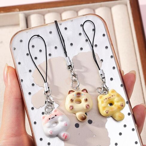 6PCS Unique Phone Jewelry Cats Bag Accessories Cute Key Charm Resin Texture Suitable for Artistic Displays (10cm) in Saudi Arabia