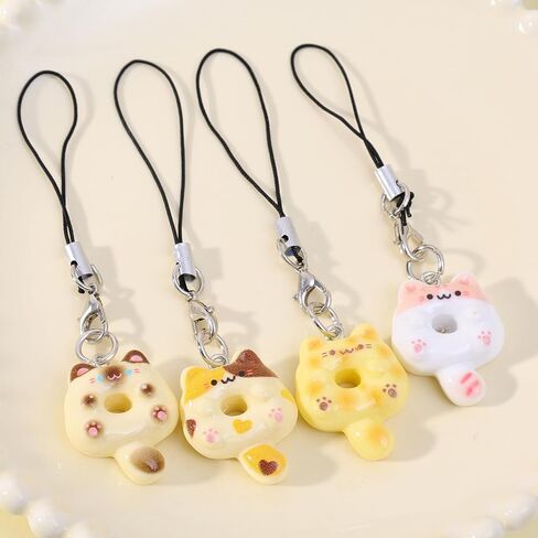 6PCS Unique Phone Jewelry Cats Bag Accessories Cute Key Charm Resin Texture Suitable for Artistic Displays (10cm) in Saudi Arabia