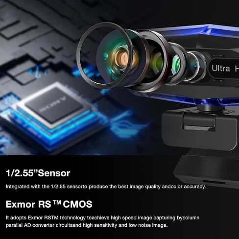 كاميرا ويب 4K للكمبيوتر الشخصي، وكاميرا ويب 4K مع جهاز تحكم عن بعد وإضاءة RGB، وكاميرا بث التركيز التلقائي للكمبيوتر/Mac، وكاميرا كمبيوتر للتوصيل والتشغيل للتكبير/Skype/YouTube/الاجتماع in Kuwait